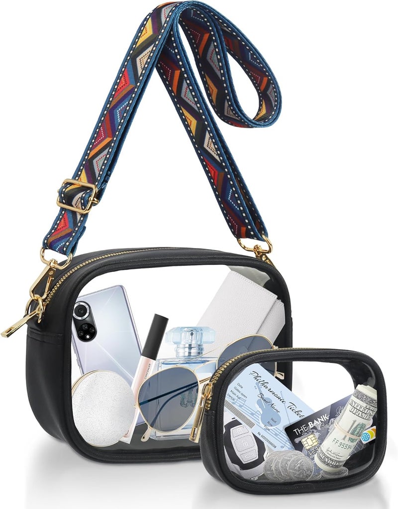 KETIEE Clear Crossbody Bag, Stadium Approved Clear Purse Bag for Concerts Sports Events Festivals - Image 1